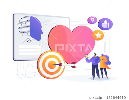 AI-Driven Nonprofit Marketing abstract concept vector illustration. AI-Driven Nonprofit Marketing abstract concept vector illustration. 122644410