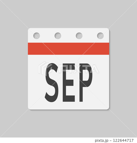 Vector template icon page calendar September month 122644717