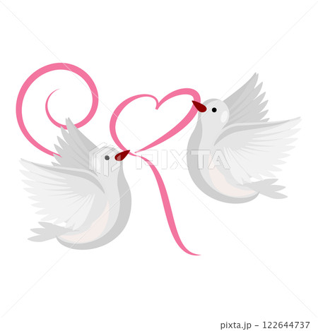 3D Isometric Flat  Set of Wedding Elements. Item 1 122644737