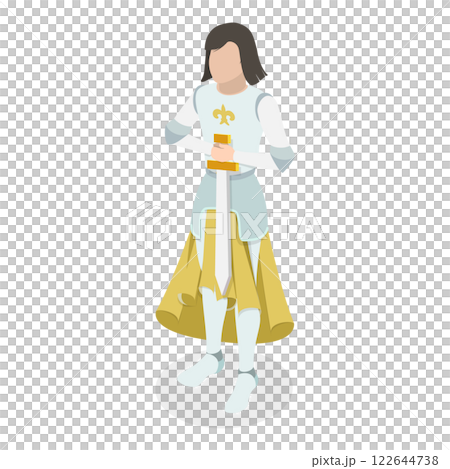 3D Isometric Flat Set of Historical People. Item 4 3D Isometric Flat Set of Historical People. Item 4 122644738