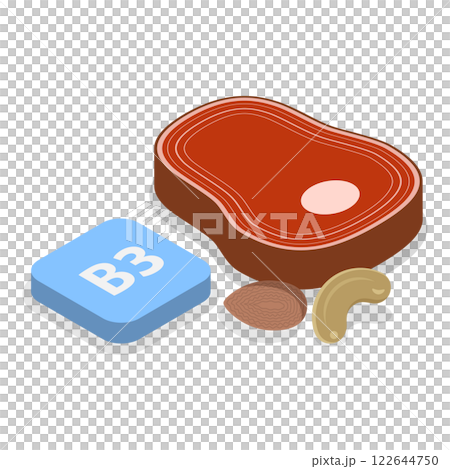 3D Isometric Flat  Illustration of Vitamins And Minerals. Item 3 122644750