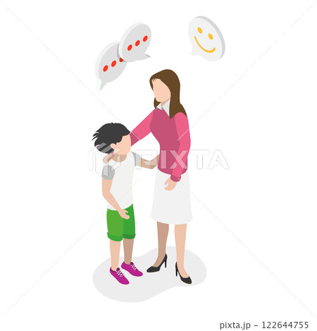 3D Isometric Flat Illustration of Parenting Styles. Item 4 3D Isometric Flat Illustration of Parenting Styles. Item 4 122644755