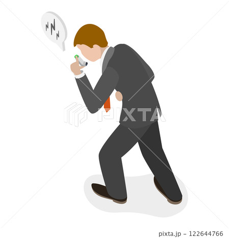 3D Isometric Flat  Illustration of Asthma. Item 2 122644766