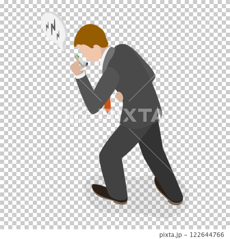 3D Isometric Flat Illustration of Asthma. Item 2 3D Isometric Flat Illustration of Asthma. Item 2 122644766