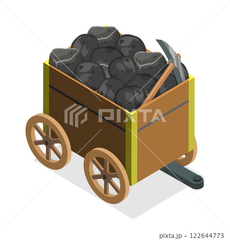 3D Isometric Flat Illustration of Fossil Fuel. Item 4 3D Isometric Flat Illustration of Fossil Fuel. Item 4 122644773