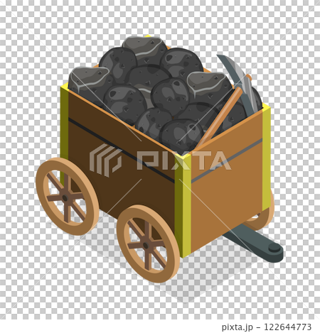 3D Isometric Flat Illustration of Fossil Fuel. Item 4 3D Isometric Flat Illustration of Fossil Fuel. Item 4 122644773