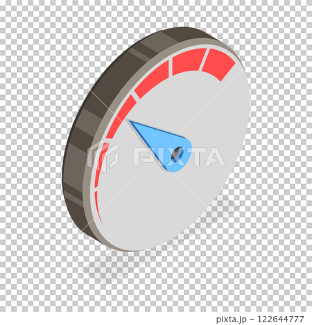 3D Isometric Flat  Set of Meter Set. Item 2 122644777