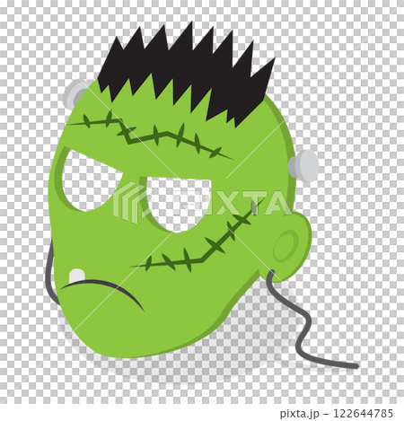 3D Isometric Flat  Set of Halloween Face Masks. Item 5 122644785