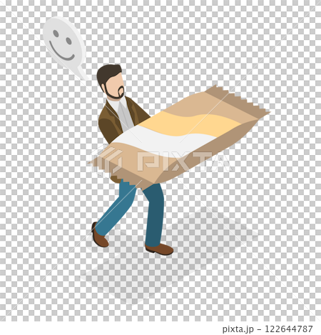 3D Isometric Flat  Illustration of Sweet Snacks. Item 2 122644787