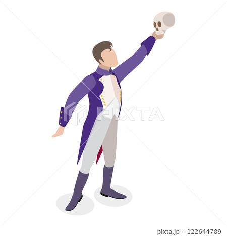 3D Isometric Flat  Set of Creative Professions People. Item 7 122644789