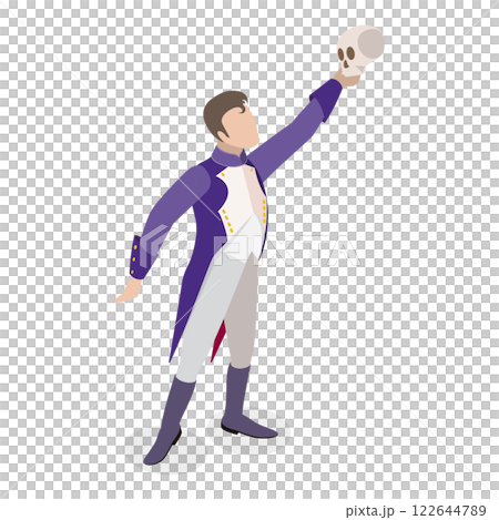 3D Isometric Flat  Set of Creative Professions People. Item 7 122644789