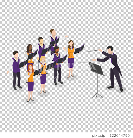 3D Isometric Flat Set of Opera Scenes. Item 5 3D Isometric Flat Set of Opera Scenes. Item 5 122644790