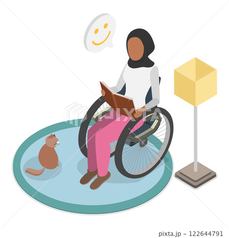 3D Isometric Flat Illustration of Life With Disability. Item 4 3D Isometric Flat Illustration of Life With Disability. Item 4 122644791
