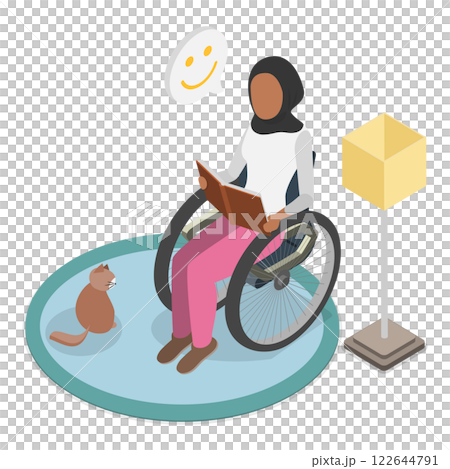 3D Isometric Flat Illustration of Life With Disability. Item 4 3D Isometric Flat Illustration of Life With Disability. Item 4 122644791