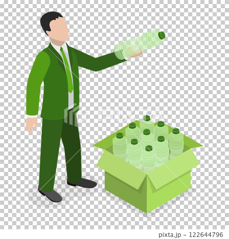 3D Isometric Flat  Illustration of Climate Change. Item 1 122644796