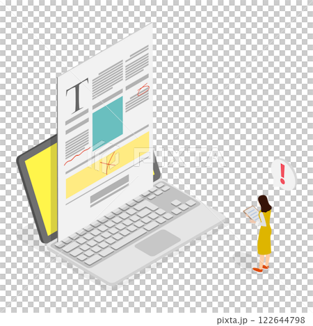 3D Isometric Flat Illustration of Proofreading and Copywriting. Item 1 3D Isometric Flat Illustration of Proofreading and Copywriting. Item 1 122644798