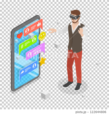 3D Isometric Flat Illustration of Extended Reality. Item 3 3D Isometric Flat Illustration of Extended Reality. Item 3 122644806