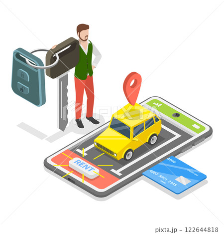 3D Isometric Flat  Illustration of World Traveling. Item 2 122644818