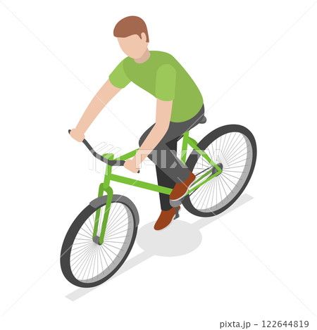 3D Isometric Flat  Illustration of Green Energy Transport Set. Item 4 122644819
