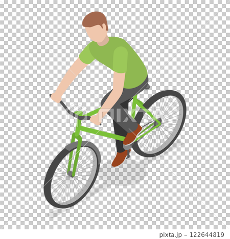 3D Isometric Flat  Illustration of Green Energy Transport Set. Item 4 122644819