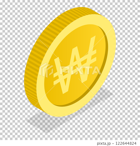 3D Isometric Flat Illustration of World Currency Coins. Item 9 3D Isometric Flat Illustration of World Currency Coins. Item 9 122644824