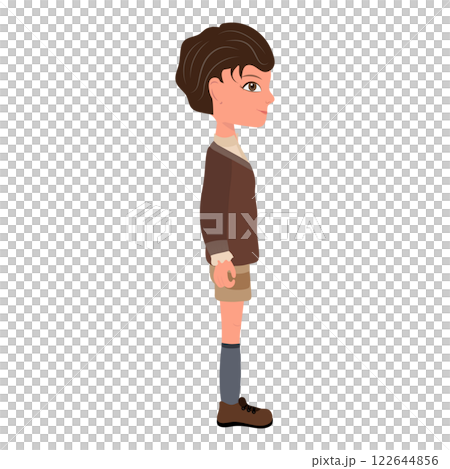 Flat  Illustration of Kid Boy Wearing Sweater. Item 1 122644856