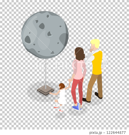 3D Isometric Flat Set of Planetarium Excursion. Item 4 3D Isometric Flat Set of Planetarium Excursion. Item 4 122644877