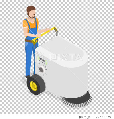 3D Isometric Flat  Illustration of Cleaning Service. Item 2 122644879