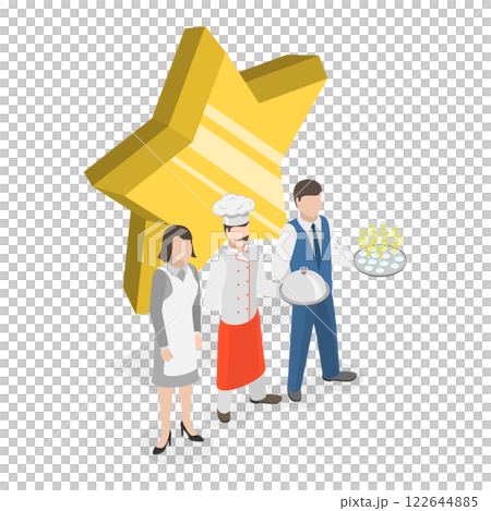 3D Isometric Flat  Illustration of Hospitality Service. Item 2 122644885