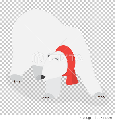 3D Isometric Flat  Set of Polar Bear Postures. Item 1 122644886