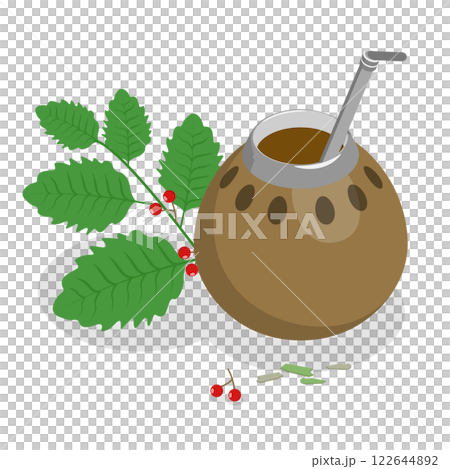 3D Isometric Flat Set of Tea Types. Item 1 3D Isometric Flat Set of Tea Types. Item 1 122644892