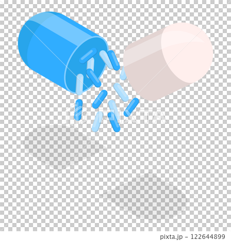 3D Isometric Flat Set of Probiotics Pills. Item 4 3D Isometric Flat Set of Probiotics Pills. Item 4 122644899