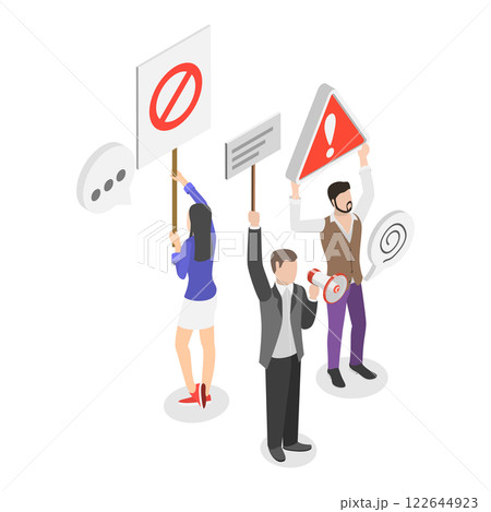 3D Isometric Flat Illustration of Social Media Behavior. Item 3 3D Isometric Flat Illustration of Social Media Behavior. Item 3 122644923