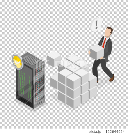 3D Isometric Flat  Illustration of Blockchain Digital Technology. Item 2 122644924