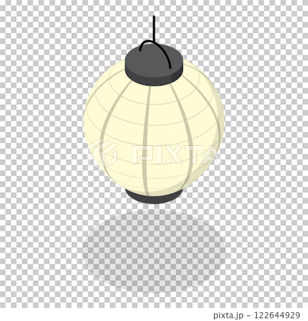 3D Isometric Flat  Set of Japanese Or Chinese Lanterns. Item 5 122644929