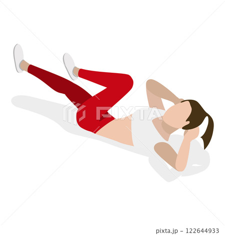 3D Isometric Flat Set of Different Physical Activities. Item 1 3D Isometric Flat Set of Different Physical Activities. Item 1 122644933