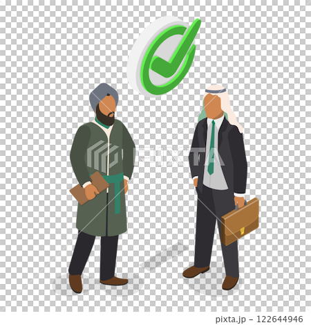 3D Isometric Flat  Illustration of Language Knowledge Skills And Racial Respect. Item 5 122644946