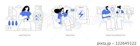 Gadgets use isolated cartoon vector illustrations se Gadgets use isolated cartoon vector illustrations se 122645122