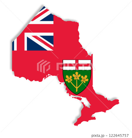 Ontario Canada Province flag map 122645757