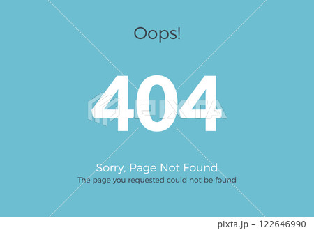 404 error page template for website. 404 alert flat design 122646990