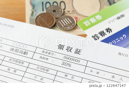 後期高齢者の30%窓口負担割合　3割負担　現役並み所得者　領収証　高齢者医療制度　窓口負担 122647147