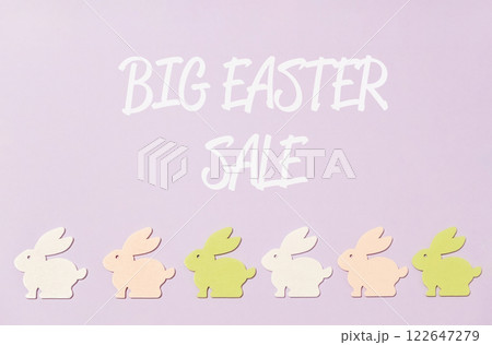 Purple background with a row of rabbits Purple background with a row of rabbits 122647279