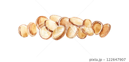 Golden coins, Money Heap or Pile. Hand drawn watercolor US dollar currency illustration isolated on a white background. Symbol of wealth and riches. Business and finance concept design element. Golden coins, Money Heap or Pile. Hand drawn watercolor US dollar currency illustration isolated on a white background. Symbol of wealth and riches. Business and finance concept design element. 122647907