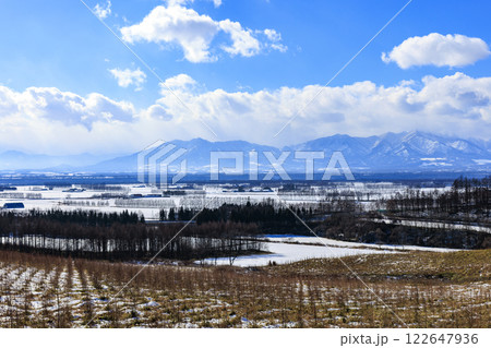 冬の十勝平野 122647936