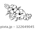 シンプルなハイビスカスのイラスト 122649045