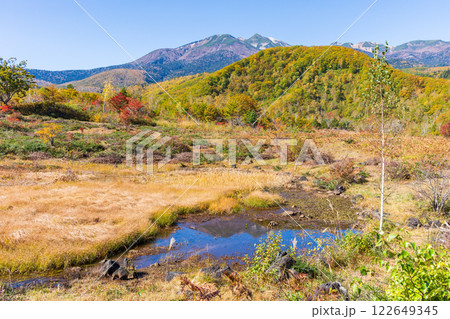 秋の信州長野 紅葉の乗鞍高原 偲ぶの池 秋の信州長野 紅葉の乗鞍高原 偲ぶの池 122649345