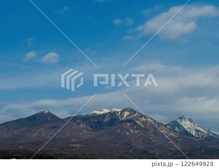 雪をかぶった冬の八ヶ岳の風景 122649928