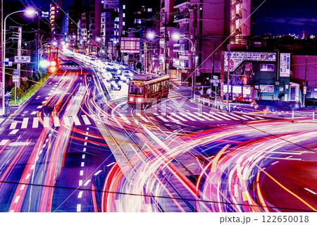 都電荒川線　夜景 122650018