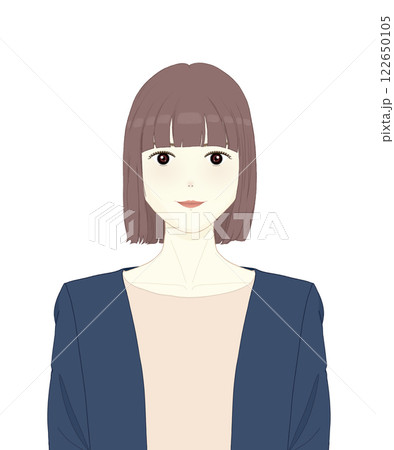 正面を向いたビジネスウーマン 122650105