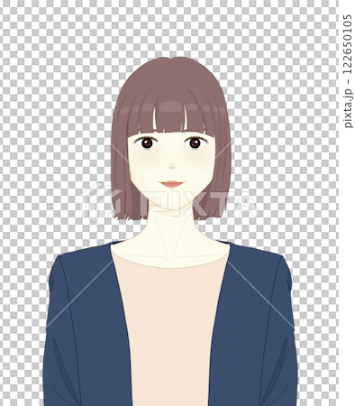 正面を向いたビジネスウーマン 122650105